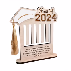 2024 Wooden Graduation Wallet Graduation Season Gift Wallet White
