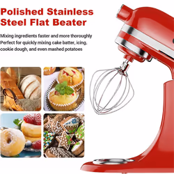 Pouring Shield for 4.5-5QT Mixer Bowl and 6 Wire Whisk