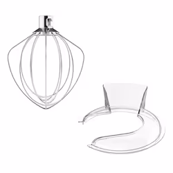 Pouring Shield for 4.5-5QT Mixer Bowl and 6 Wire Whisk