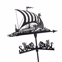 Metal Weather Vane Vintage Pirate Ship Wind Vane Wind Direction