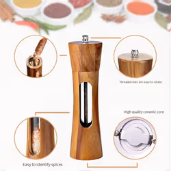 Pepper Mill Wood Salt and Pepper Mill Manual Salt Mill Spice Mill