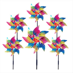 6Pcs Sparkly Wind Spinners for Yard and Garden, Lawn Yard Decorations