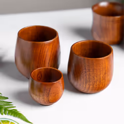 Solid Wood Cup Solid Wood Water Tea Cup For Kitchen Living Room B