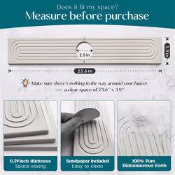 Diatom mud water-absorbing quick-drying hard mat for kitchen bathroom