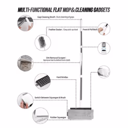 Microfiber Mops for Floor Cleaning with Reusable Chenille Pads
