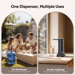 Water Dispenser, Detachable Automatic Drinking Water Pump Black