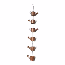 Metal Rain Chain Hanging Kettle Decorative Rain Collector