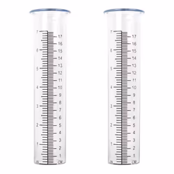 2pcs Plastic Rain Gauge Replacement Tube