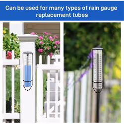 2pcs Plastic Rain Gauge Replacement Tube