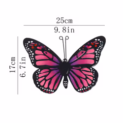 Metal Butterfly Wall Decor Outdoor, 4 Pack Hanging Metal Butterflies