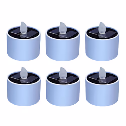 6PCS Weatherproof Solar Powered Candles Flameless Solar Candles LED