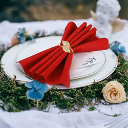100pcs Napkin Rings,Leaves Napkin Holders Rhinestone Napkin Buckle-A
