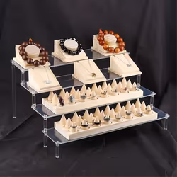 3 Tier Acrylic Display Risers Clear Display Stands