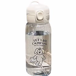 Plastic Water Bottle Water Cup With Straw Large Capacity