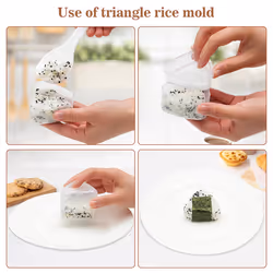 Onigiri Mold Set Musubi Mold with Slicer and Triangle Rice Ball Mold