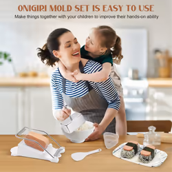 Onigiri Mold Set Musubi Mold with Slicer and Triangle Rice Ball Mold