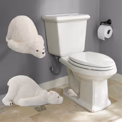 4PC Toilet Bolt Covers Resin Caps Cartoon Bear Toilet Bolt