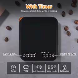 LED Digital Coffee Scale with 0.1g/2KG High Precision Scale