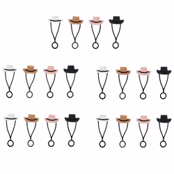 20PCS Silicone Cowboy Hat Straw Cute Hat Straw Topper Reusable Straw