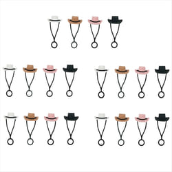 20PCS Silicone Cowboy Hat Straw Cute Hat Straw Topper Reusable Straw