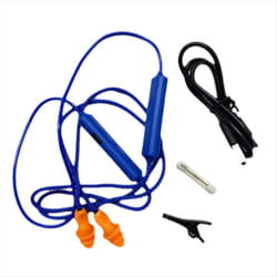 Ear Plugs Bluetooth Earphone for Work, Noise Suppression, Blue
