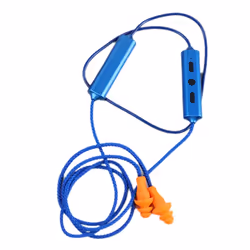 Ear Plugs Bluetooth Earphone for Work, Noise Suppression, Blue
