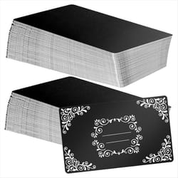 100 Pcs Metal Engraving Blanks Aluminum Sheet, Matte Black