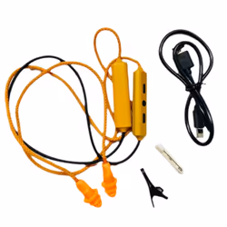Ear Plugs Bluetooth Earphone for Work, Noise Suppression, Orange