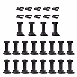 20Pcs Furniture Feet Adjustable Cupboard Foot Leg Unit Cabinet Legs