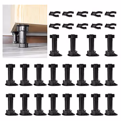 20Pcs Furniture Feet Adjustable Cupboard Foot Leg Unit Cabinet Legs