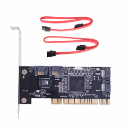4 Ports PCI SATA Controller Card with Two Sata Cables,for Desktop PC