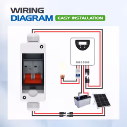 Solar Panel Disconnect Switch, 63A Breaker Box PV Disconnect Switch