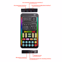 I9 Voice Changer Full Kit Ultra-Thin Portable Live Sound Card