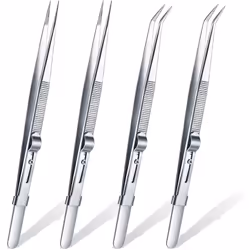 4 Pieces Precision Soldering Tweezer ESD Anti-Static Industrial