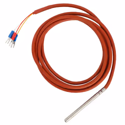 PT100 RTD Temperature Sensor 6mmx80mm Class B 2M Silicone Gel Coated