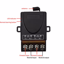 AC 220V 30A 1CH 433MHz Wireless Remote Control Switch