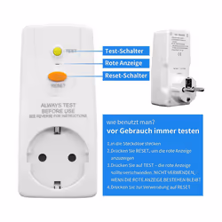 16A Gfci Leakage Protection Plug Socket Home Circuit Breaker EU Plug