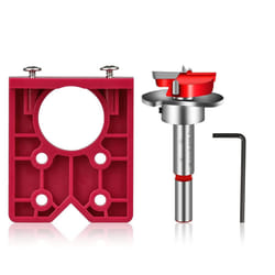 35mm Hinge Jig Drill Guide Set with Bit Positioner for Furniture Wood