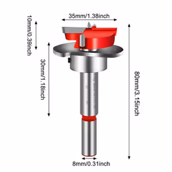 35mm Hinge Jig Drill Guide Set with Bit Positioner for Furniture Wood