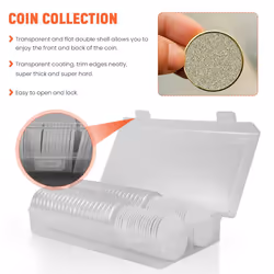 46 mm Coin Capsules Round Coin Holder Case and 7 Sizes Protect Gasket