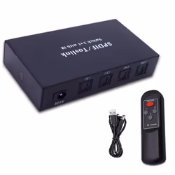 Optical Switcher with 2 Way with IR Remote Control Switch