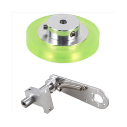 200mm Aluminum Polyurethane Industrial Encoder Wheel Measuring Wheel