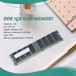 DDR 1GB Memory PC3200 400MHz Desktop for RAM CPU GPU Non-ECC 184Pins