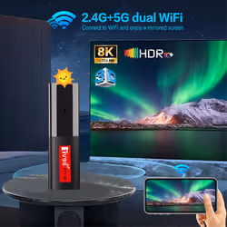 Android14 ATV Smart TV Stick 2.4/5G Wifi6 Voice Remote Mini TV Box