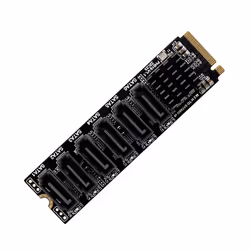 M.2 NVME PCI-E PCIE X4 X8 X16 to 6 Port 3.0 SATA Adapter Card Riser