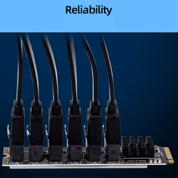 M.2 NVME PCI-E PCIE X4 X8 X16 to 6 Port 3.0 SATA Adapter Card Riser