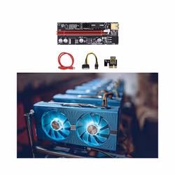 6 Pcs PCIE Riser Card for GPU Mining Powered Riser Adapter Card