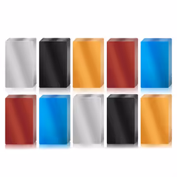100 Pcs Metal Engraving Blanks Colorful Aluminum Sheet 86x54x0.2mm