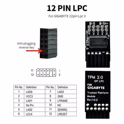 TPM2.0 Module LPC 12Pin Module with for Motherboard