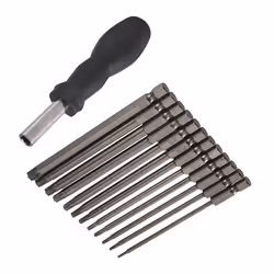 13Pcs 100mm Torx Long Screwdriver Bits Set,T6-T40, 1/4 Inch Hex Shank